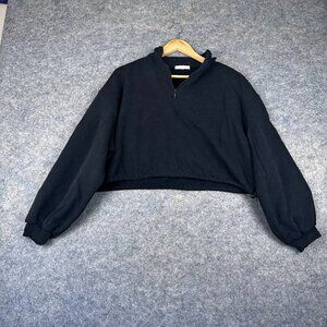 Boyish By Her Black Crop adjustable Sweater Women's Size Medium